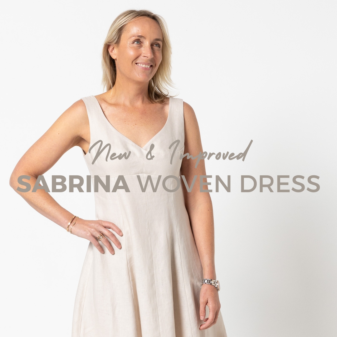 The Sabrina Woven Dress Sewing Pattern from Style Arc is back at stylearc.com