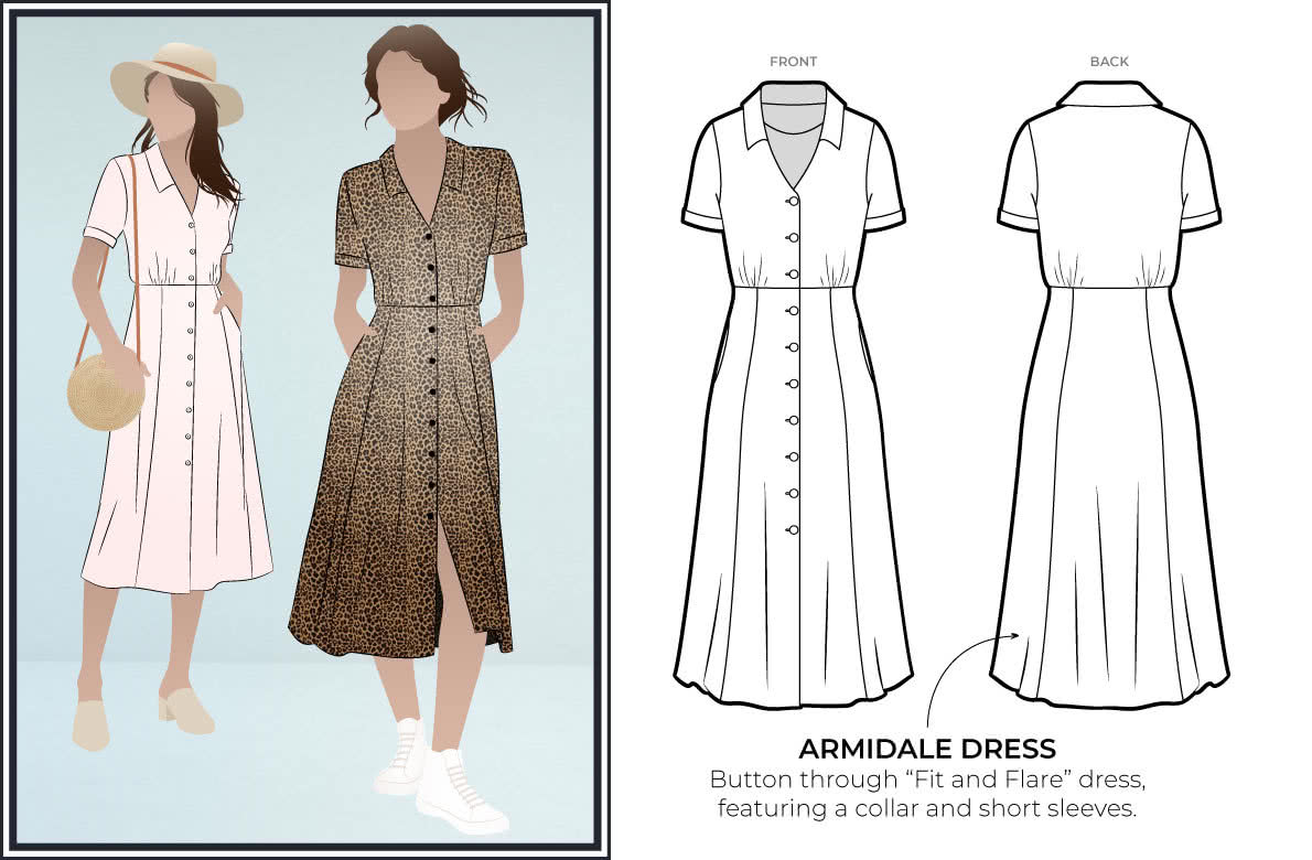 Latest Release Classic Fit and Flare Dress Sewing Pattern – Updates – Style  Arc