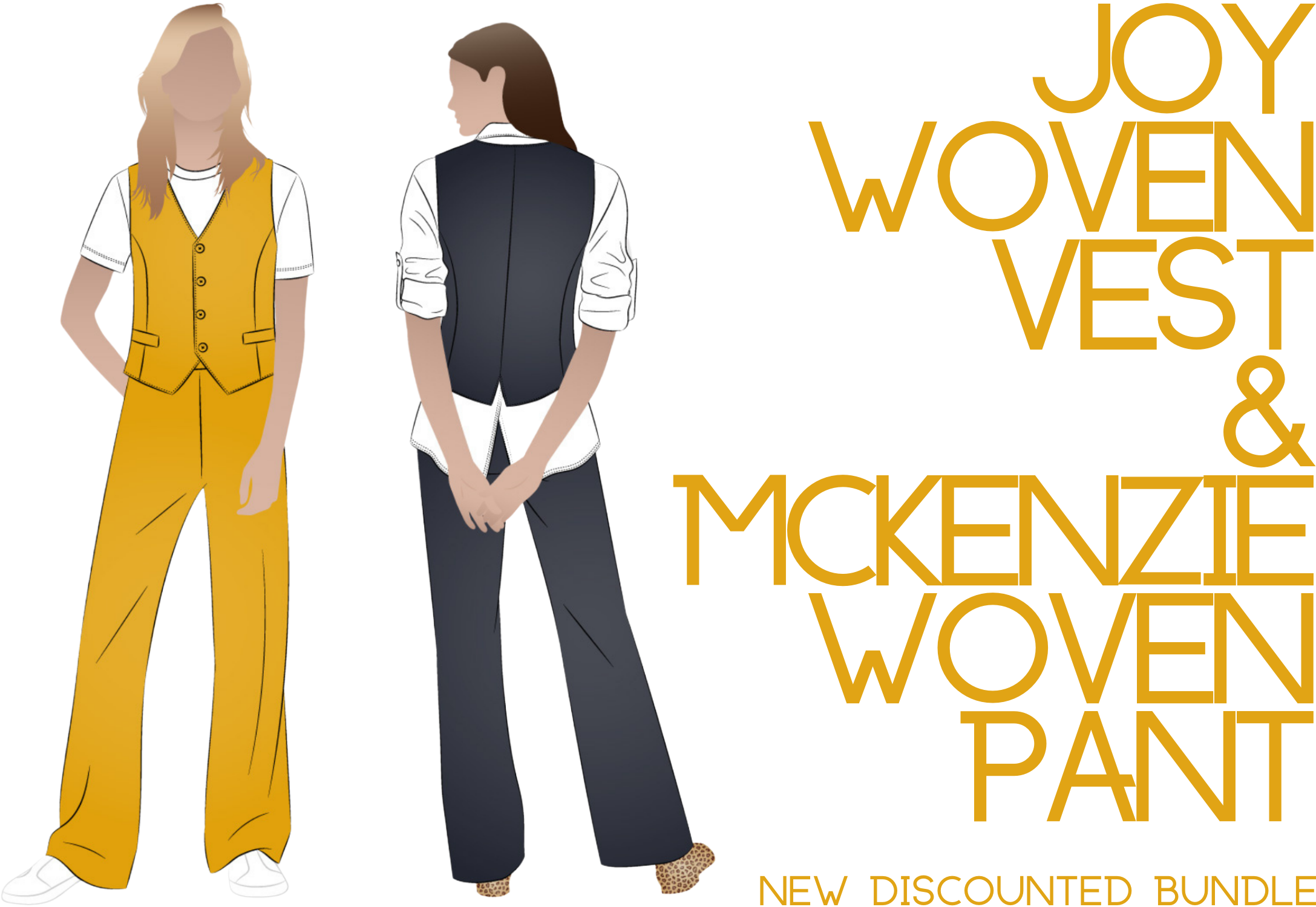 NEW Joy Woven Vest And McKenzie Woven Pant Discounted Sewing Pattern Bundle  – Updates – Style Arc