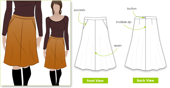A Line Skirt Pattern Reflections – Sewing Ideas – Style Arc