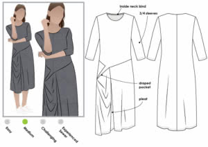 Alissa Knit Dress Sewing Pattern – Casual Patterns – Style Arc