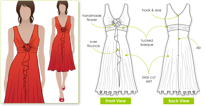 Angie Dress Sewing Pattern – Semi-formal Patterns – Style Arc