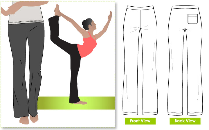Pippa Yoga Pants Sewing Pattern, Amazing Yoga Pants, by Rebecca