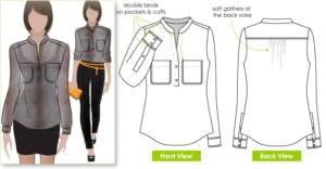 Camilla Blouse Sewing Pattern – Casual Patterns – Style Arc