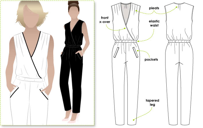 Style Arc (Australia) / Printed Sewing Pattern / Brice Knit Jumpsuit