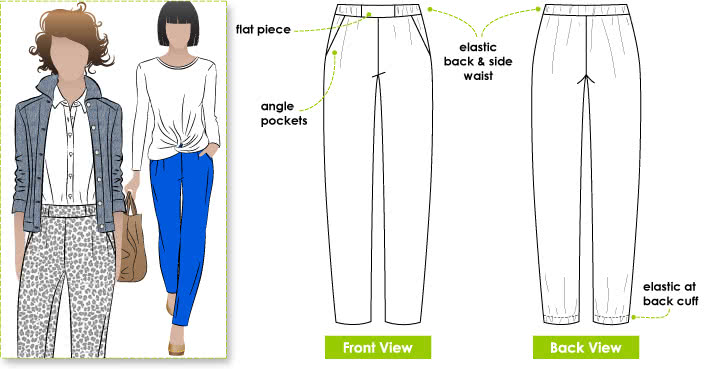 Lola Pant Sewing Pattern – Casual Patterns – Style Arc