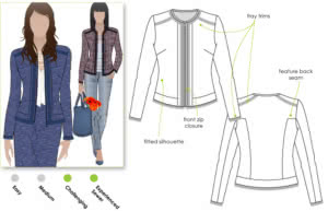 Lorie Jacket Sewing Pattern – Semi-formal Patterns – Style Arc