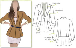 Marni Ponti Jacket Sewing Pattern – Casual Patterns – Style Arc