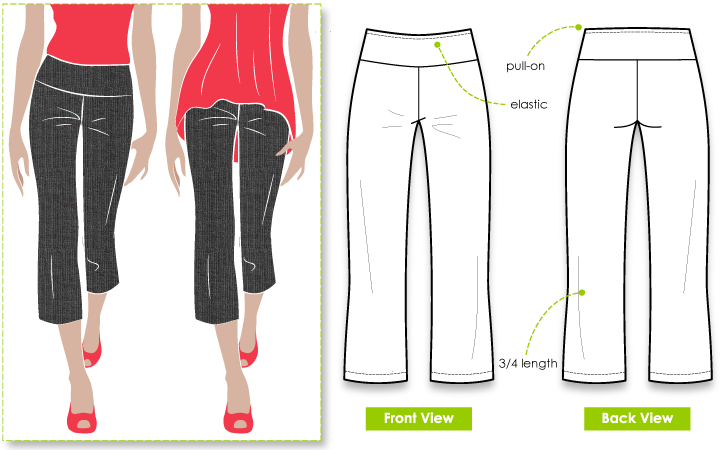 Cruising Kate Pant Sewing Pattern – Casual Patterns – Style Arc