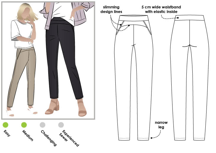 Sage Stretch Pant Sewing Pattern – Casual Patterns – Style Arc