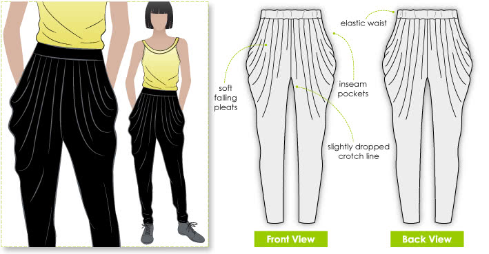 Shaza Jersey Pant Sewing Pattern – Casual Patterns – Style Arc