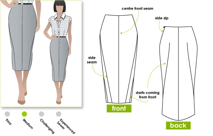 Fit & Flare Skirt, Pattern, Cotton, Stretch, Office, Fun