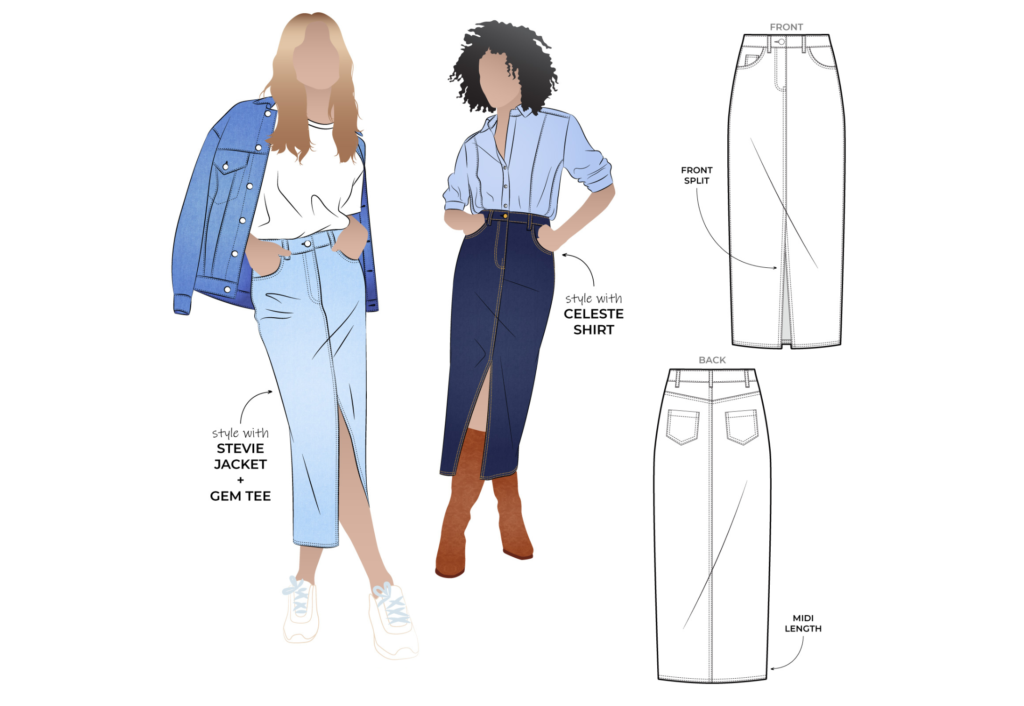 Tommie Jeans Skirt – Sewing Tutorials – Style Arc