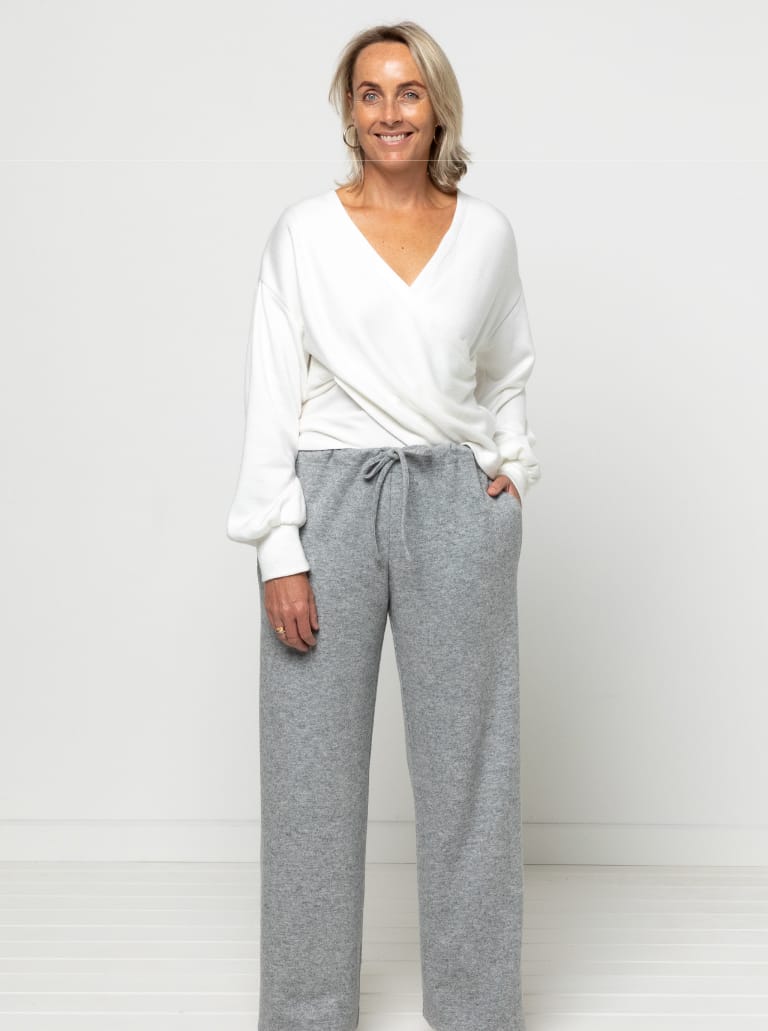 Anna Pant By Style Arc - Straight leg, drawstring waisted pant