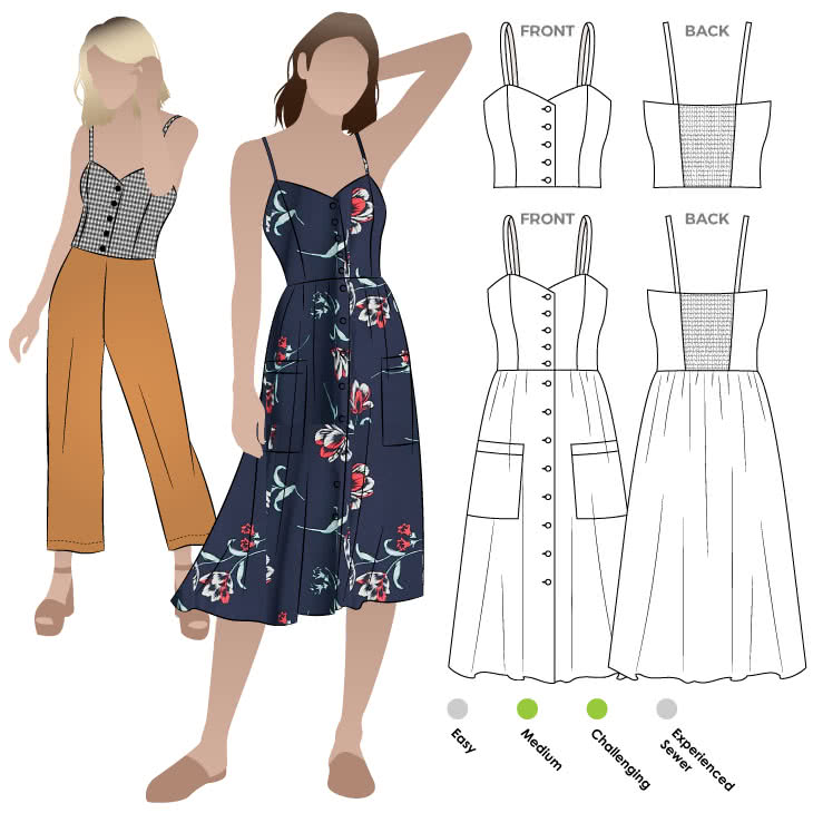 Ariana Woven Dress Sewing Pattern – Casual Patterns – Style Arc