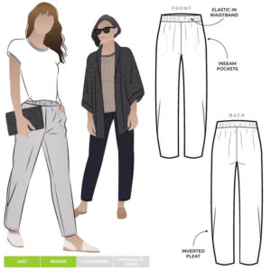 Besharl Pant Sewing Pattern – Casual Patterns – Style Arc