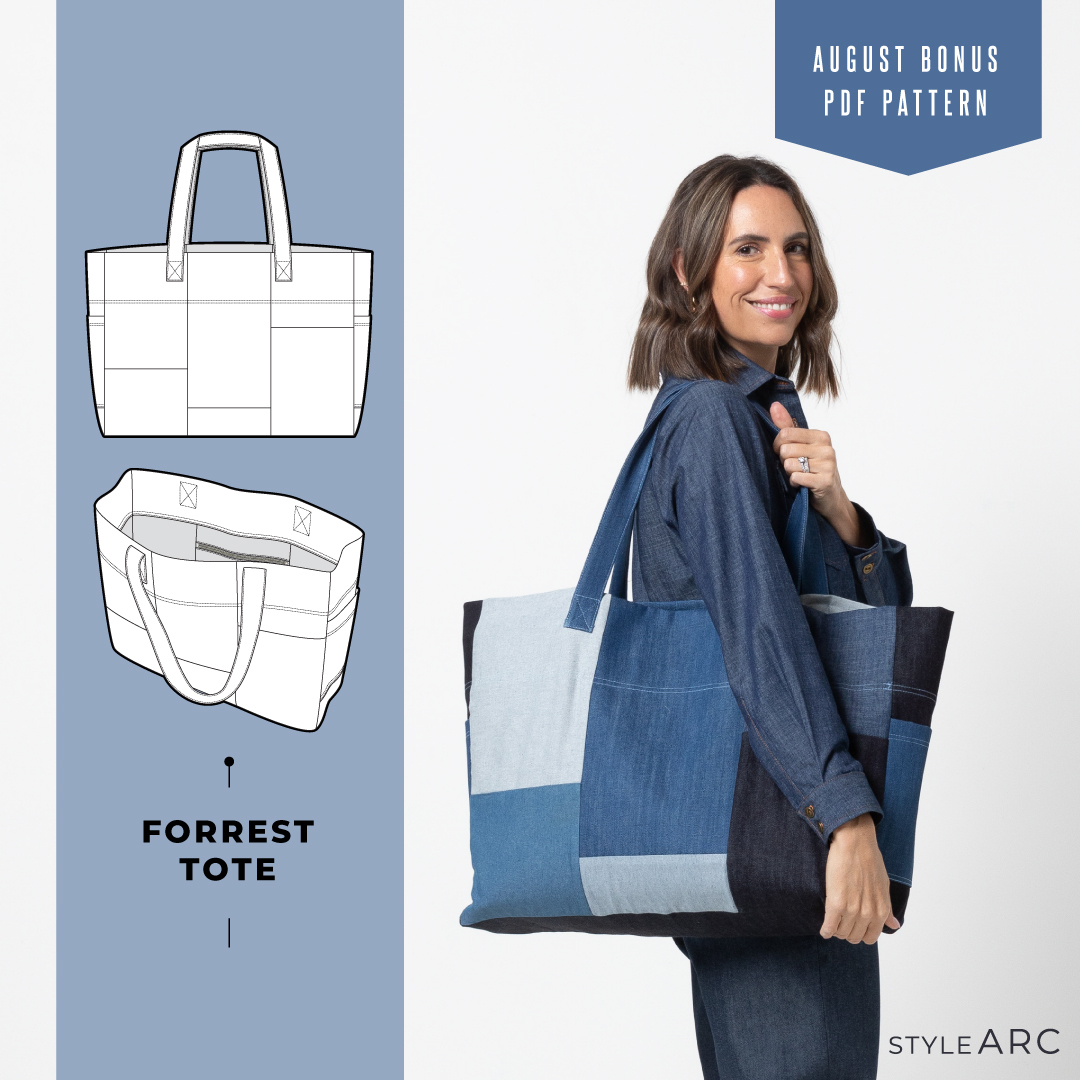 AUGUST Freebie PDF Patterns are here! Meet our new Forrest Tote & Quinn Woven Top 