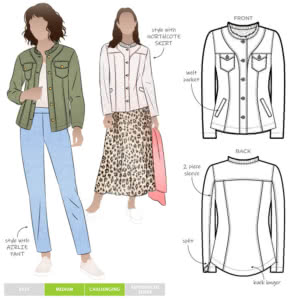 Cindy Jeans Jacket Sewing Pattern – Casual Patterns – Style Arc