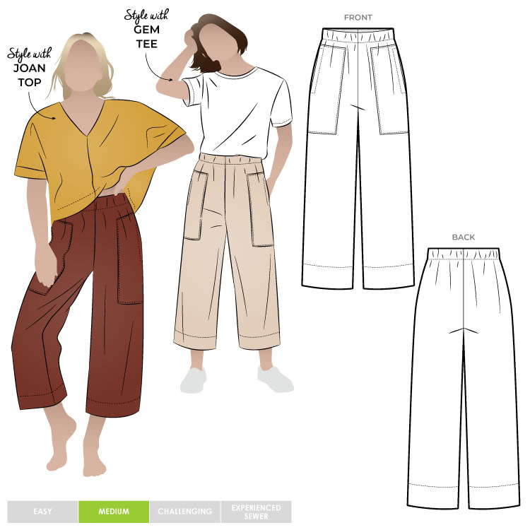 Darby Woven Pant Sewing Pattern – Casual Patterns – Style Arc