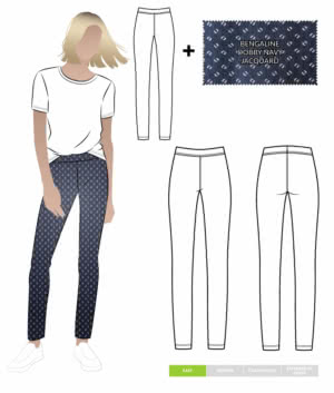 navy bengaline trousers