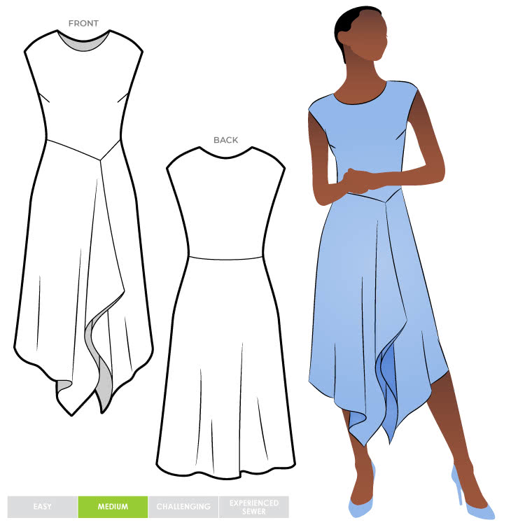Elley Designer Knit Dress Sewing Pattern – Semi-formal Patterns – Style Arc