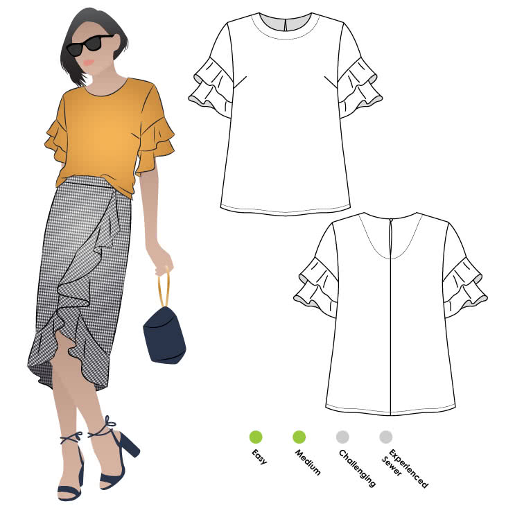 Harmony Woven Top Sewing Pattern – Casual Patterns – Style Arc