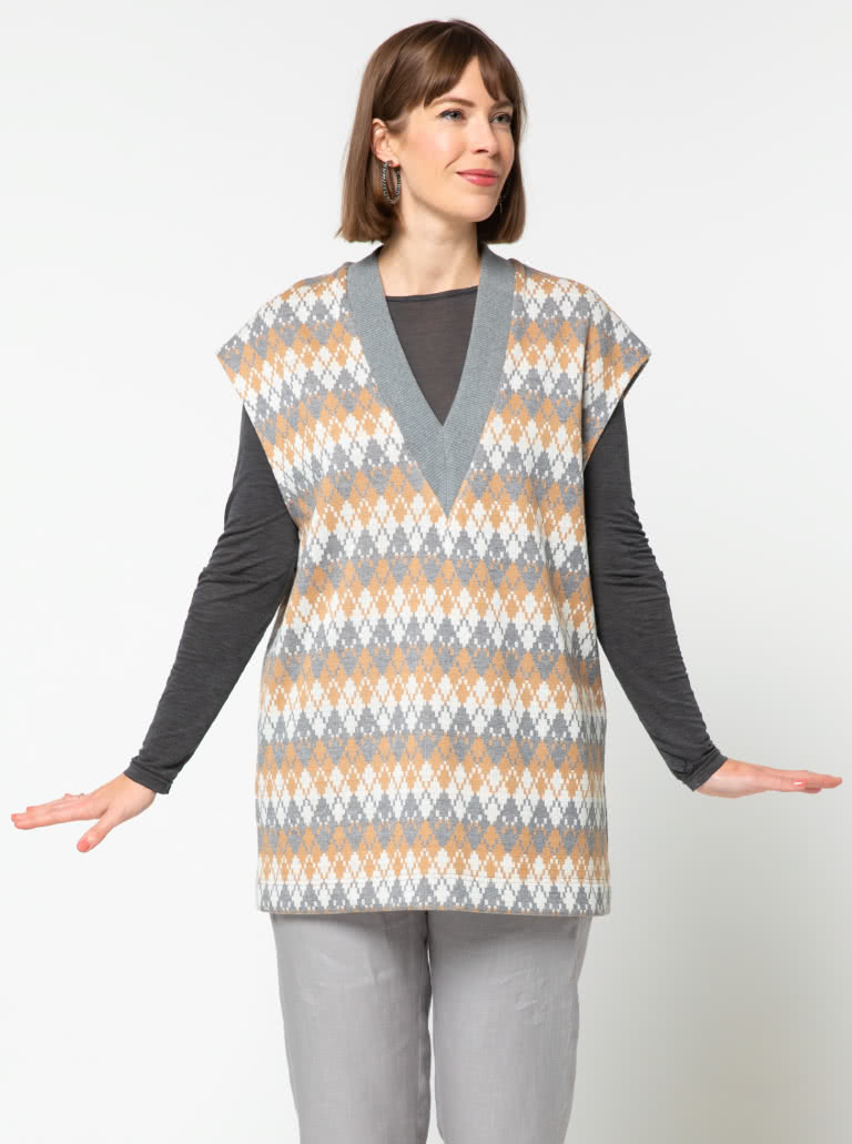 Keith Knit Vest Sewing Pattern – Casual Patterns – Style Arc