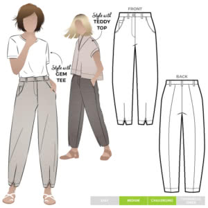 Kew Woven Pant Sewing Pattern – Casual Patterns – Style Arc