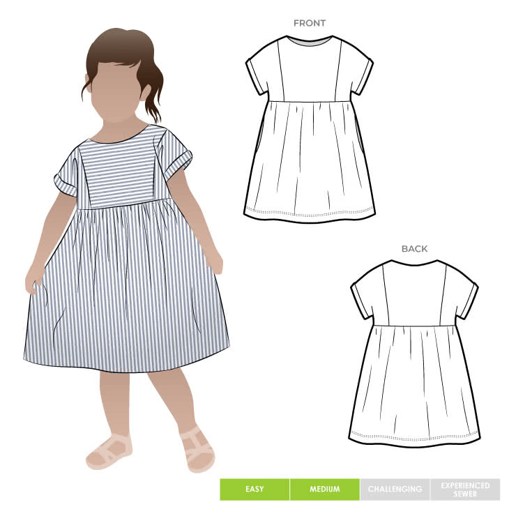 Maci Twirly Dress sewing pattern - sizes 6 months to girls 12 - Sew Modern  Kids