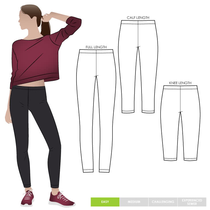 Laura Knit Legging Sewing Pattern – Casual Patterns – Style Arc