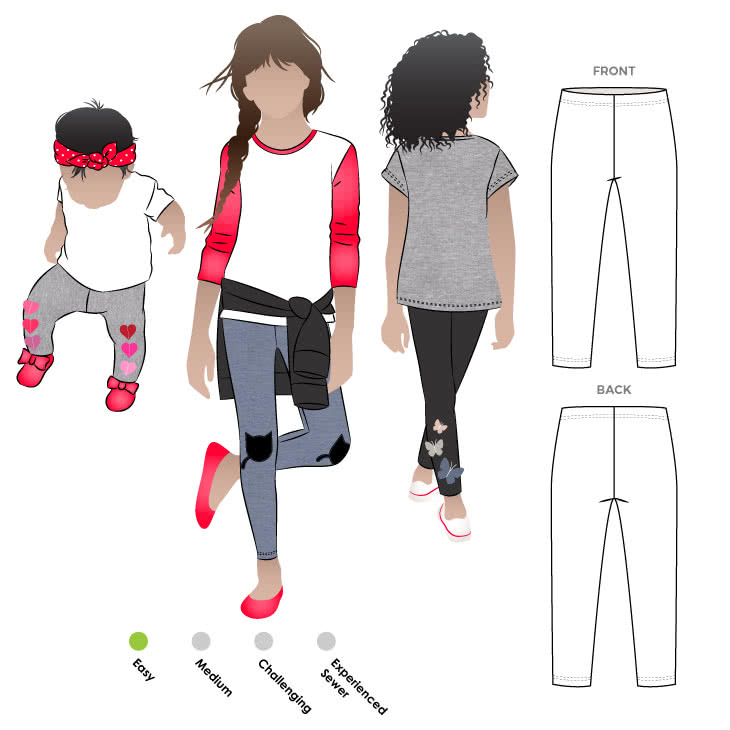 S8105 | Simplicity Sewing Pattern Child's & Girls' Knit Tunics and Leggings  | Simplicity