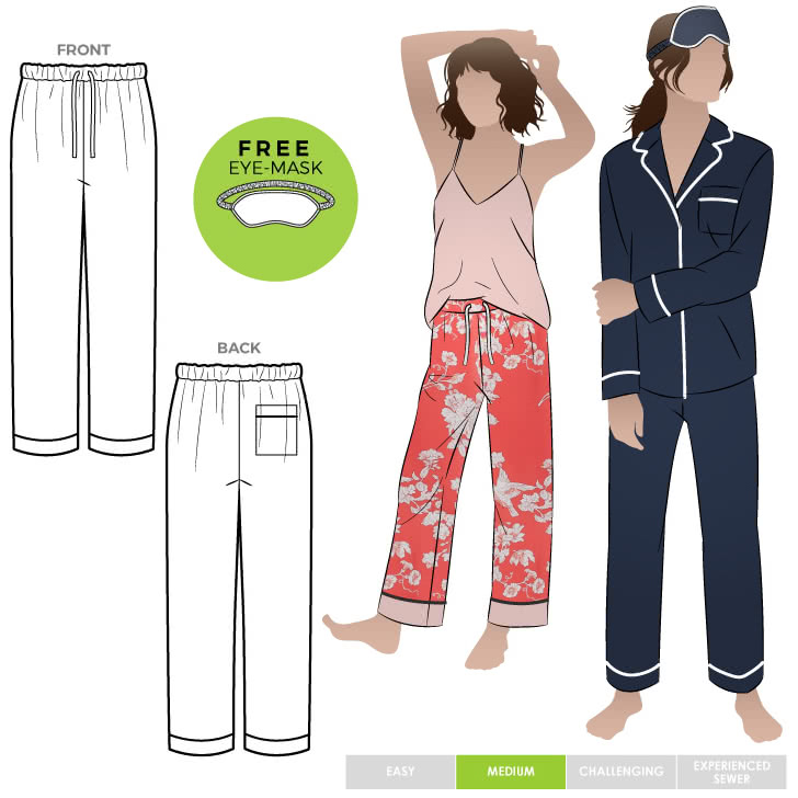 Loungewear PJ Pant Sewing Pattern – Essentials Patterns – Style Arc