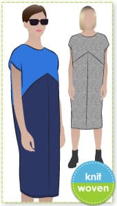 Mila Designer Dress Sewing Pattern By Style Arc - Simple but stylish slip on dress