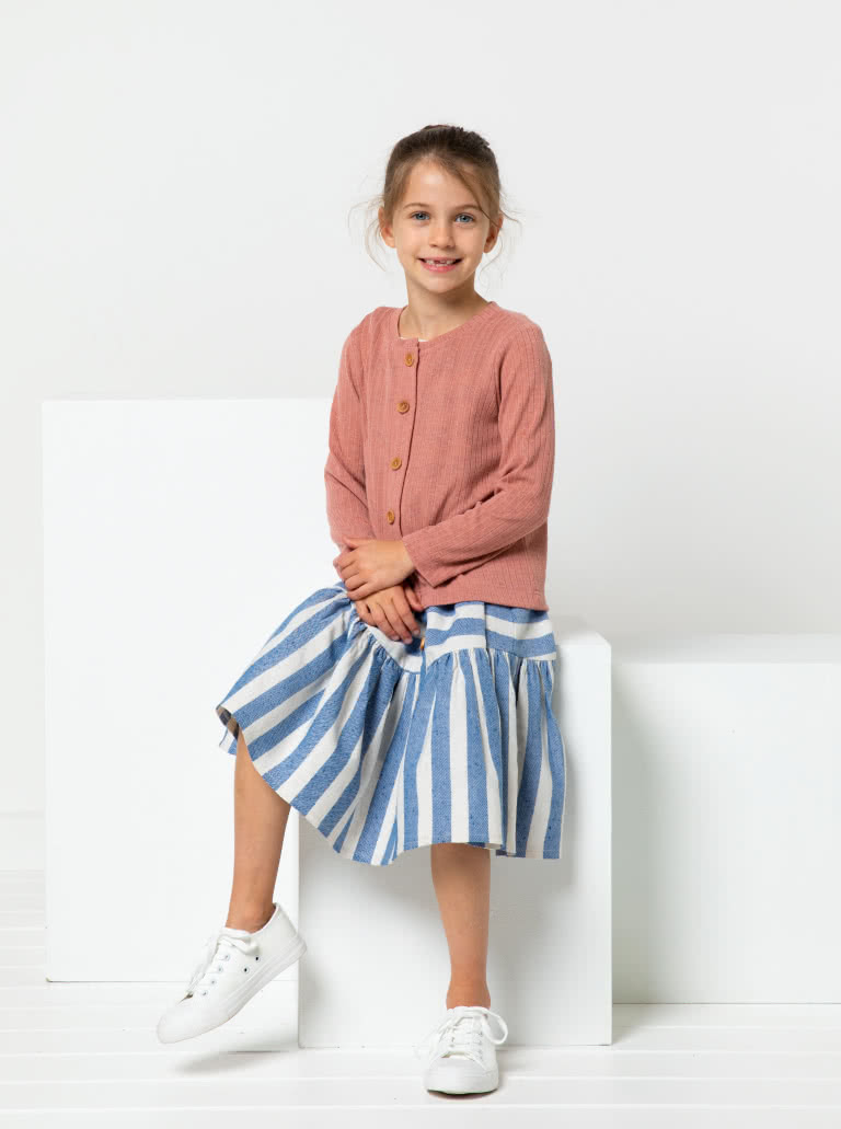 Saskia Kids Knit Cardi Multi-Size – Casual Patterns – Style Arc
