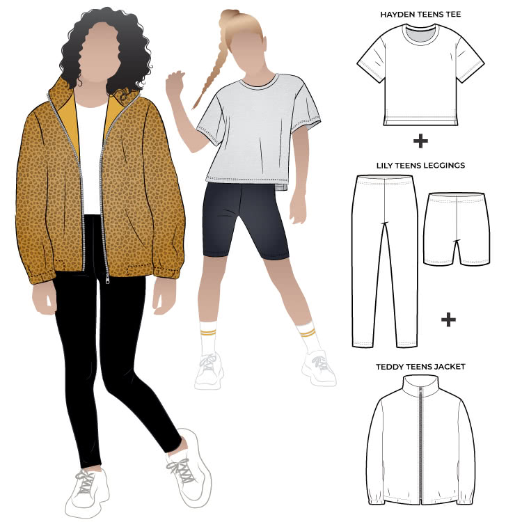 Simple And Casual Teen Bundle Multi-Size – Sewing Pattern Outfits – Style  Arc
