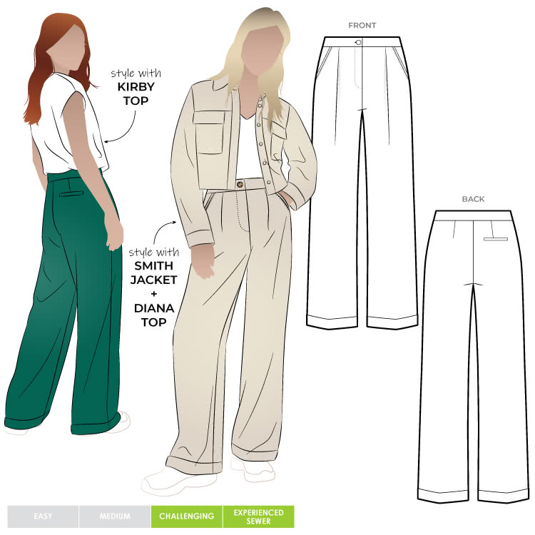 Spencer Woven Pant Sewing Pattern – Casual Patterns – Style Arc