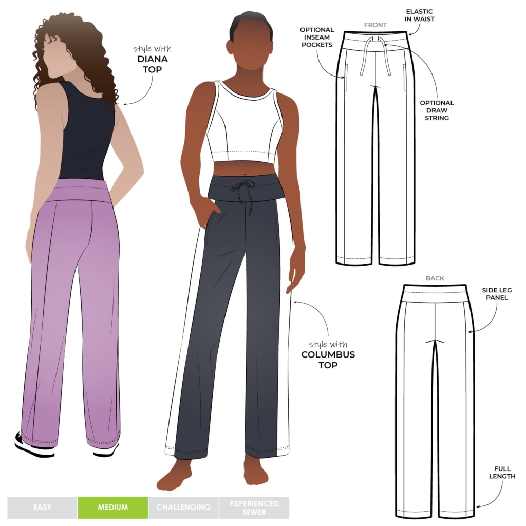 Sunday Walking Pant Sewing Pattern – Casual Patterns – Style Arc