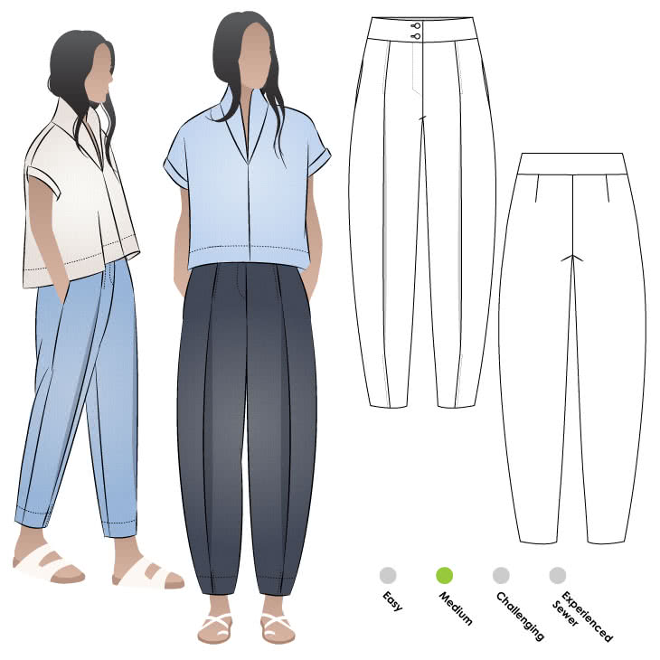 Digital Pinda Slim Tapered Pants Sewing Pattern | Shop | Oliver + S