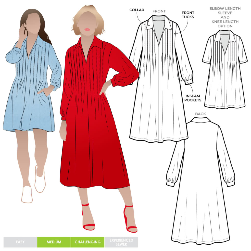 Xanthe Woven Dress Sewing Pattern Casual Patterns Style Arc 