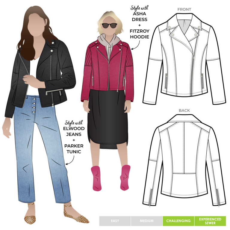 Ziggi Jacket Sewing Pattern – Casual Patterns – Style Arc